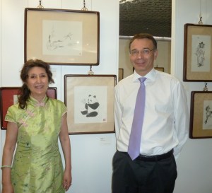 Avec Maître Deanna Gao, devant "Panda Assis"